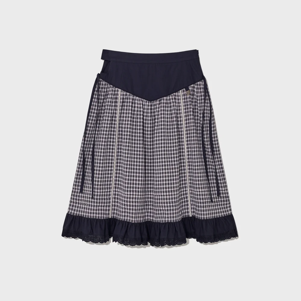AMELIA TIERED RUFFLE SKIRT (COTTAGE BLUE)