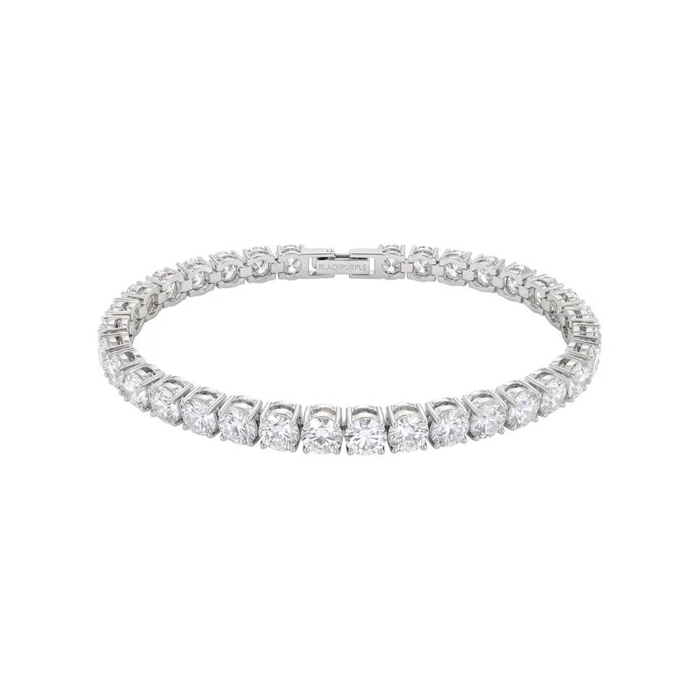 蛇紋 網球 鏈條 手鏈_銀色 Snake Tennis Chain Bracelet_Silver