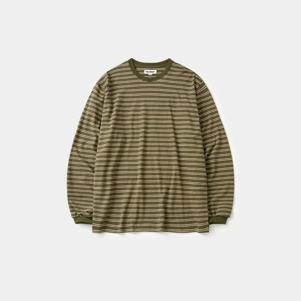 Stripe Long Sleeve Tee (Stripe Khaki)
