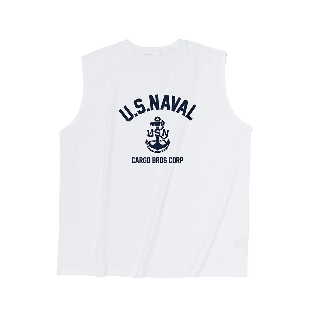 USN MARINE DRY-FIT SLEEVELESS (WHITE)