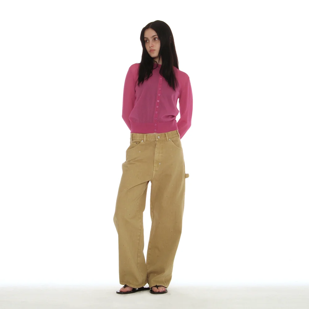 WASHED UTILITY PANTS_BEIGE