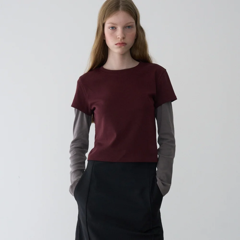 MJ Short Sleeve T-Shirt / BURGUNDY