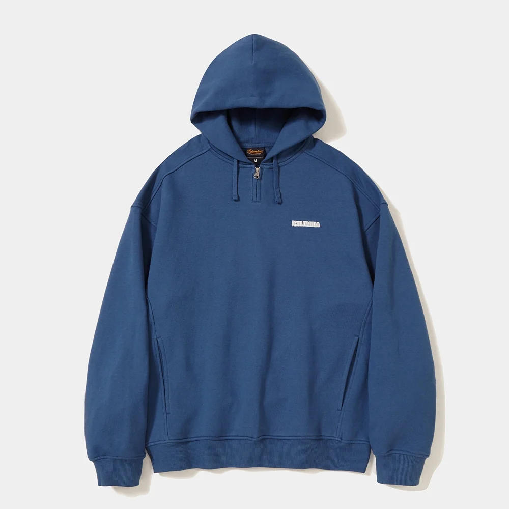 BROADWAY TINY HEAVY TERRY H/ZIP HOODIE_CROWN BLUE