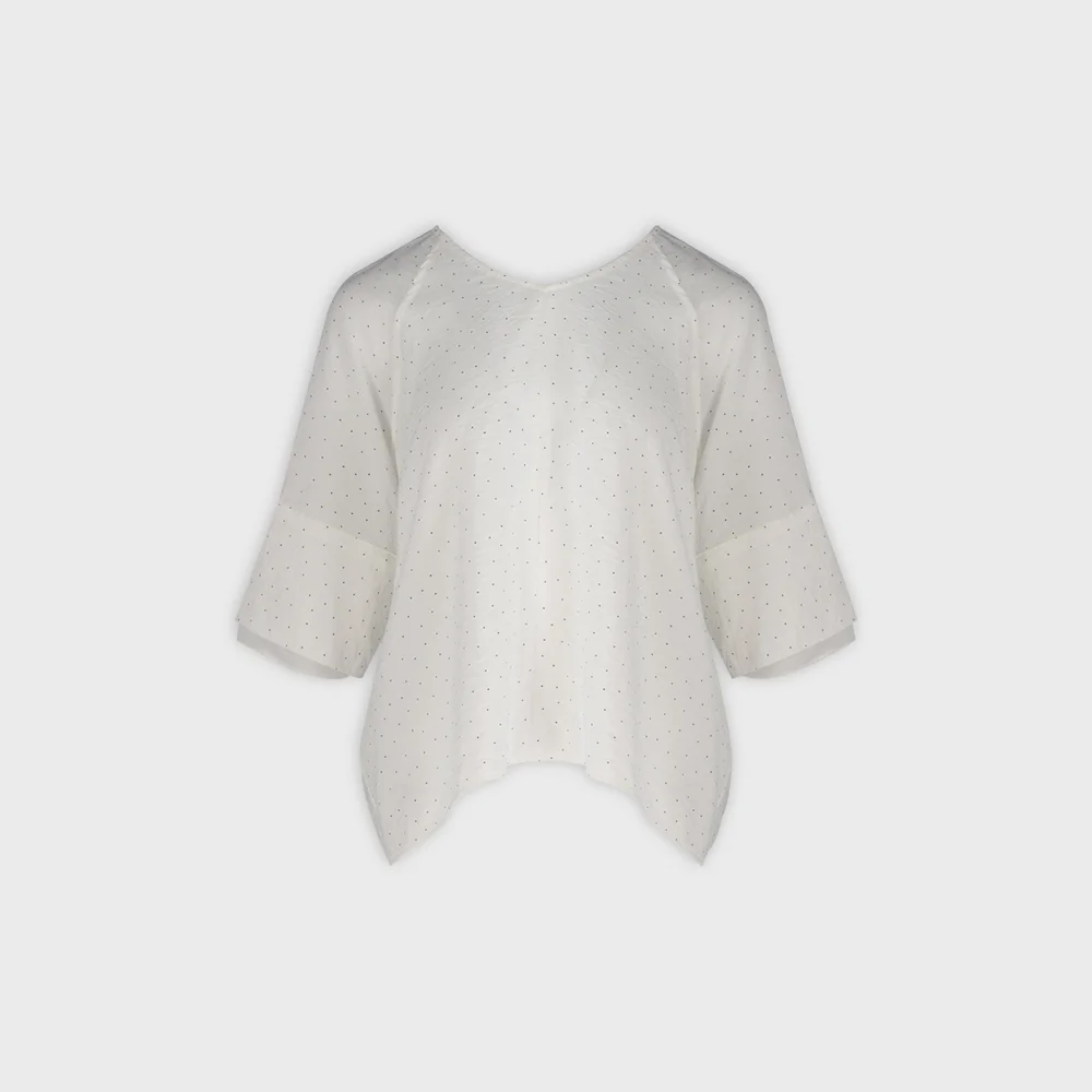 Double cuffed blouse (Ivory)
