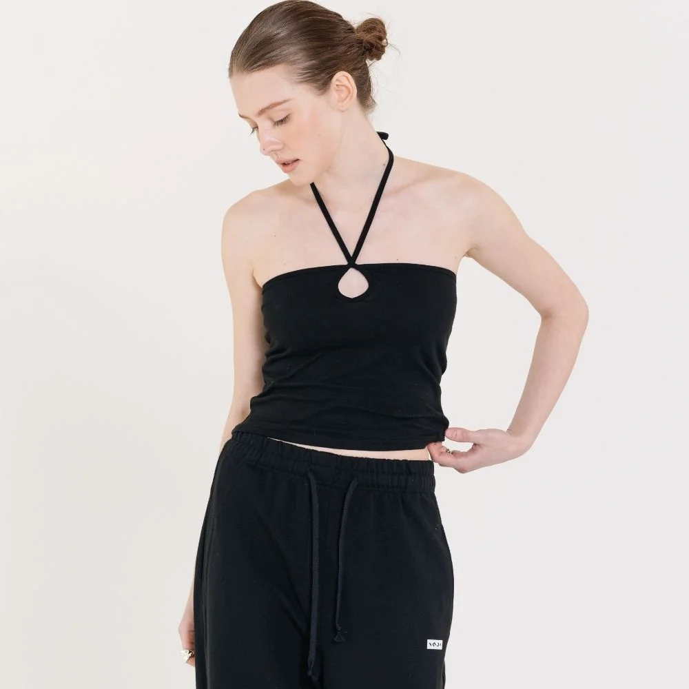 Cotton Strap Top 黑色