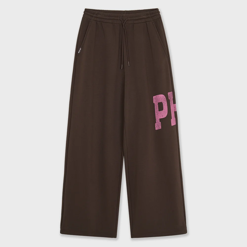 棒球外套 裂紋 大字母 超闊腿 褲子 PHI (D.Brown)