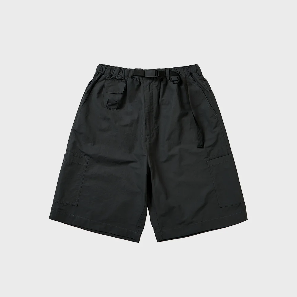 WIDE WORK EASY SHORTS CHARCOAL