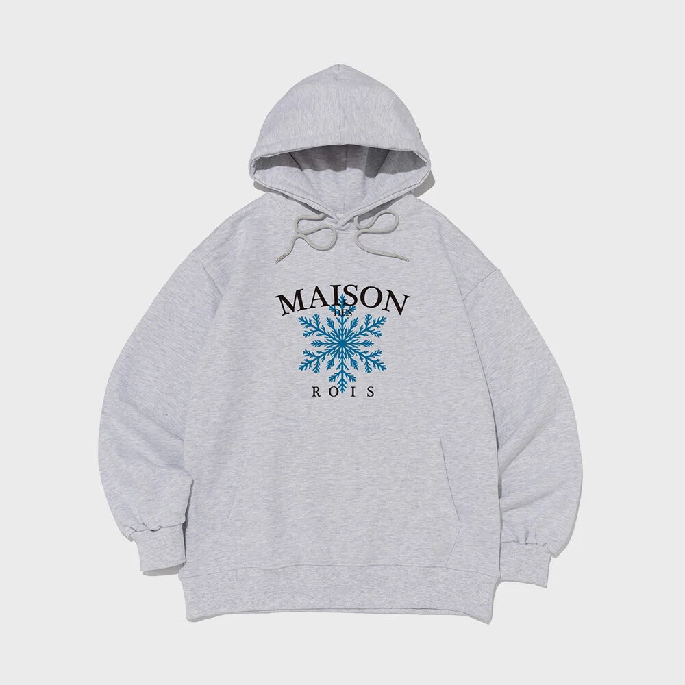 Maison 雪花 花卉 連帽衫 (白麻色)