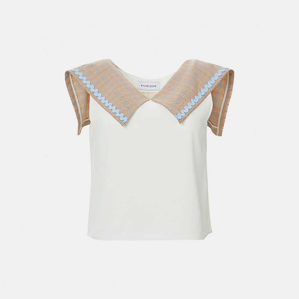 Back pleated slit top