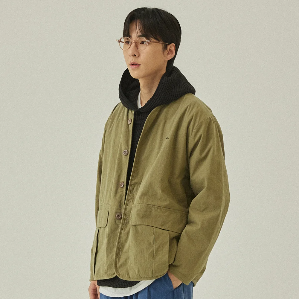 REVERSIBLE UTILITY ROUND JACKET(KHAKI)