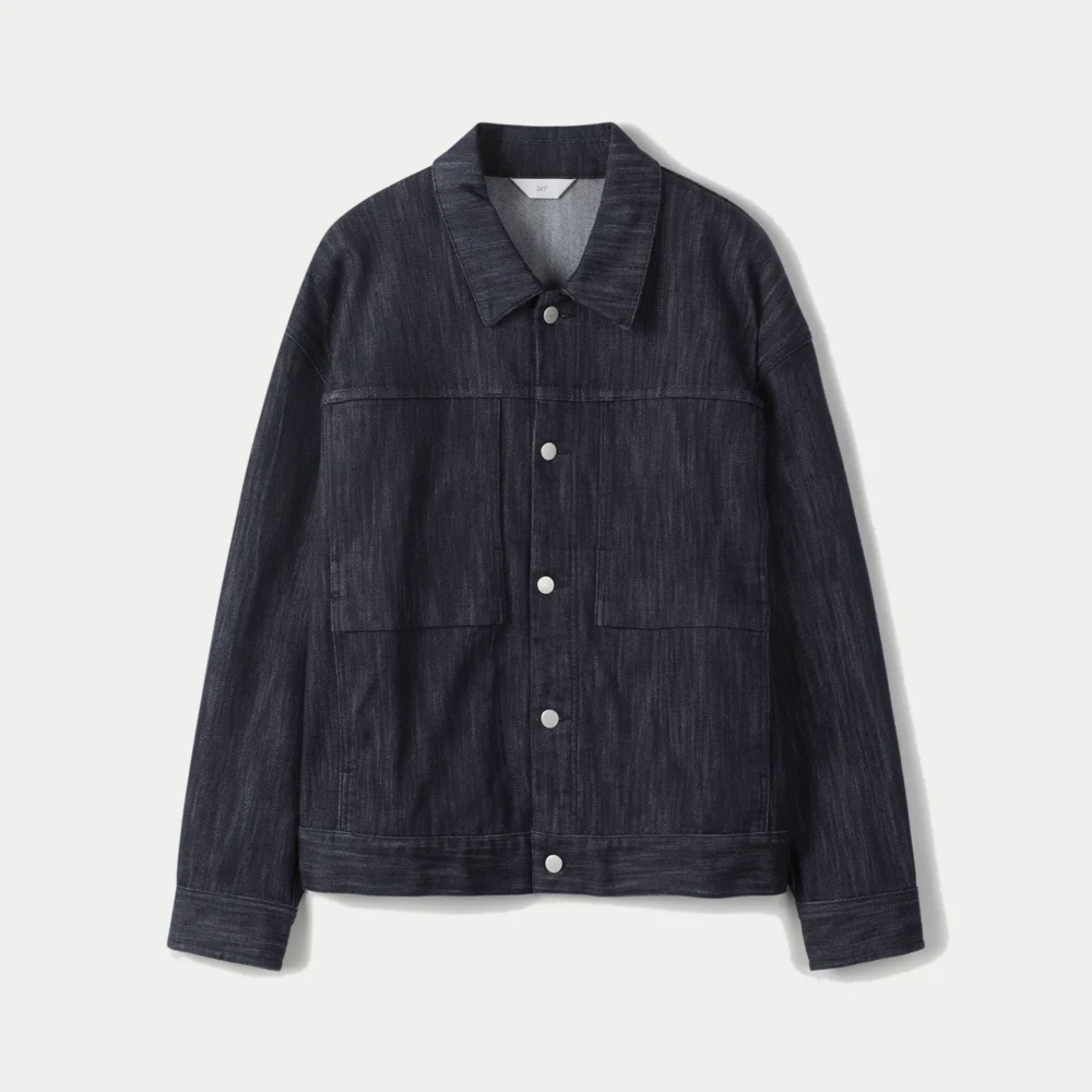 STRETCHED DENIM TRUCKER JACKET INDIGO (247)