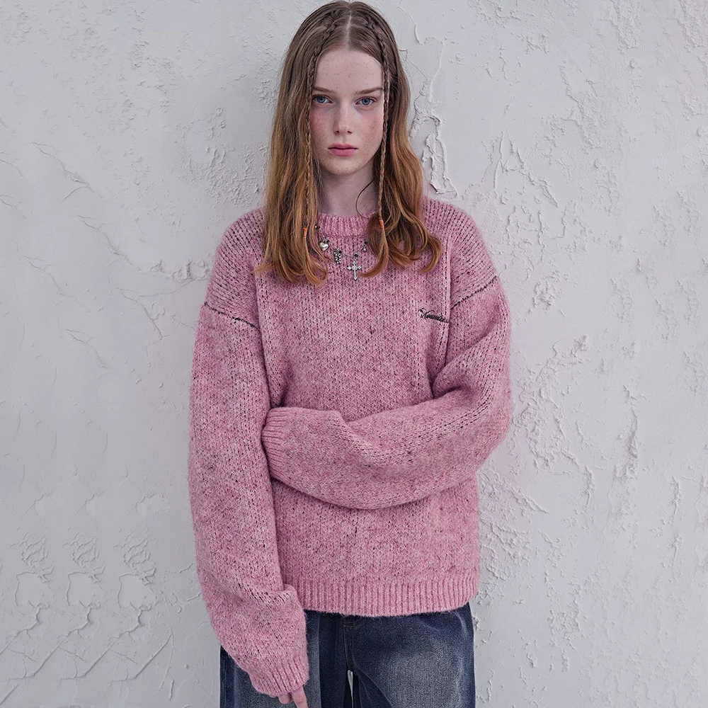 Heather Brush Round Knit_4Colors