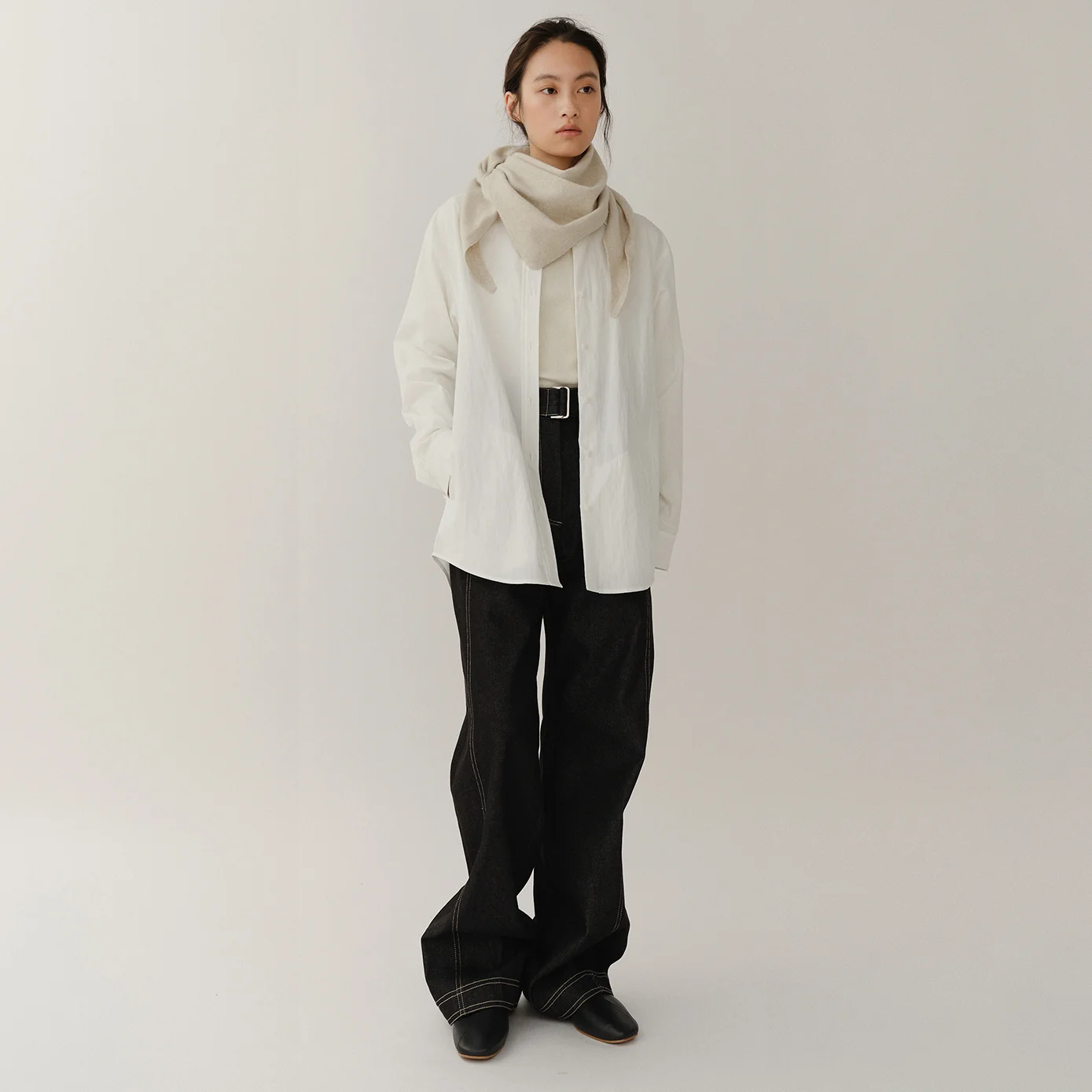 Belted Curve Pants Denim