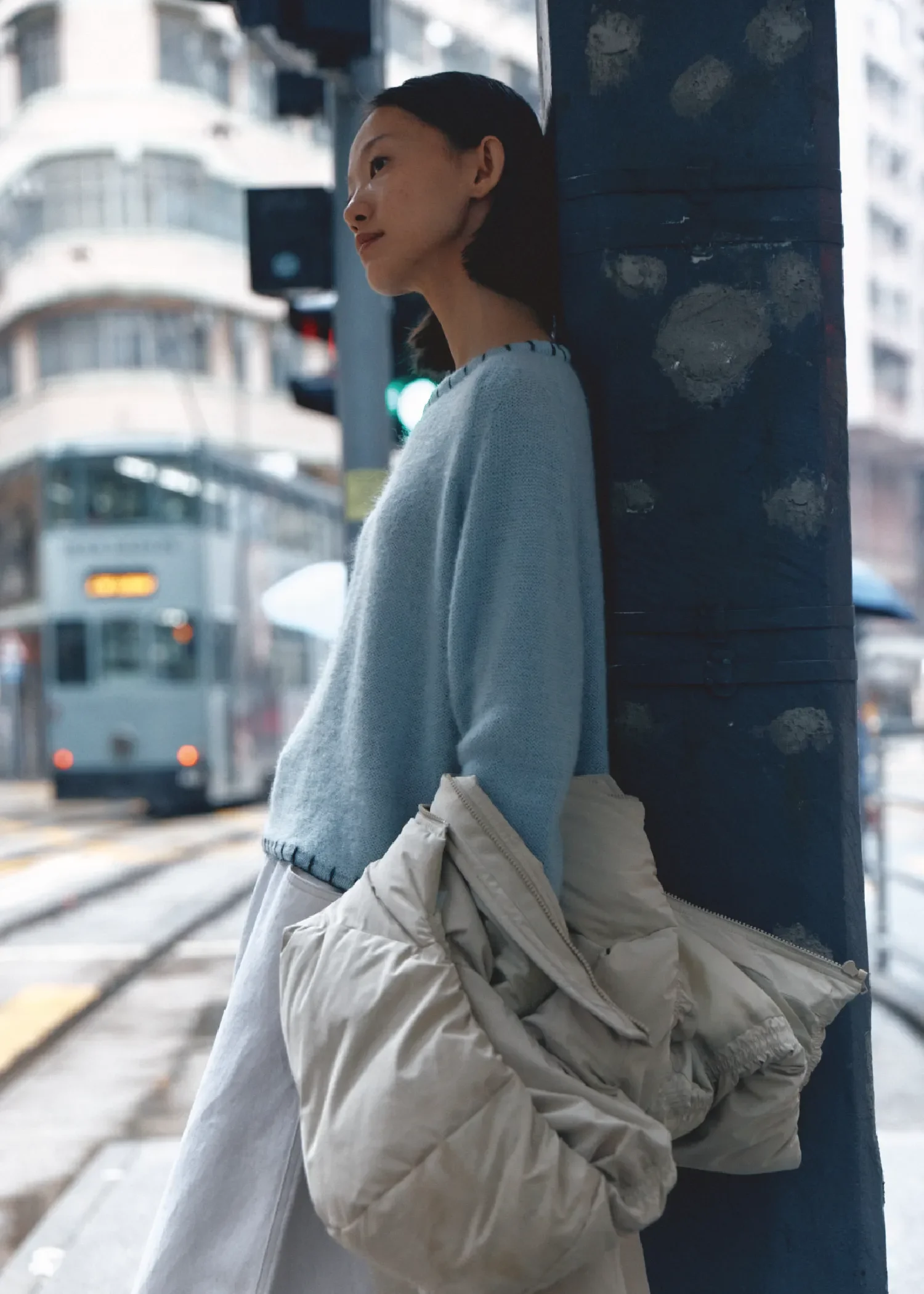 Mohair Stitch Knit(Sky blue)