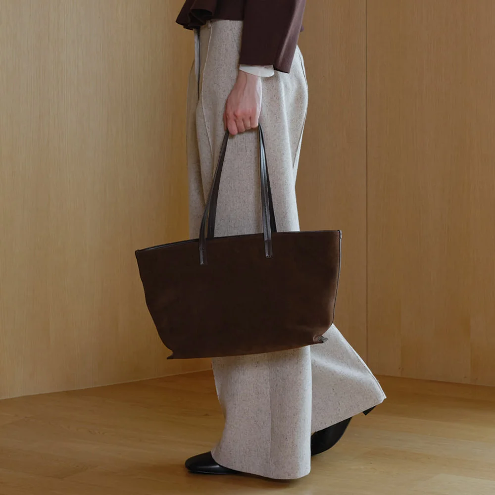 Haze shopper bag Suede Chestnut