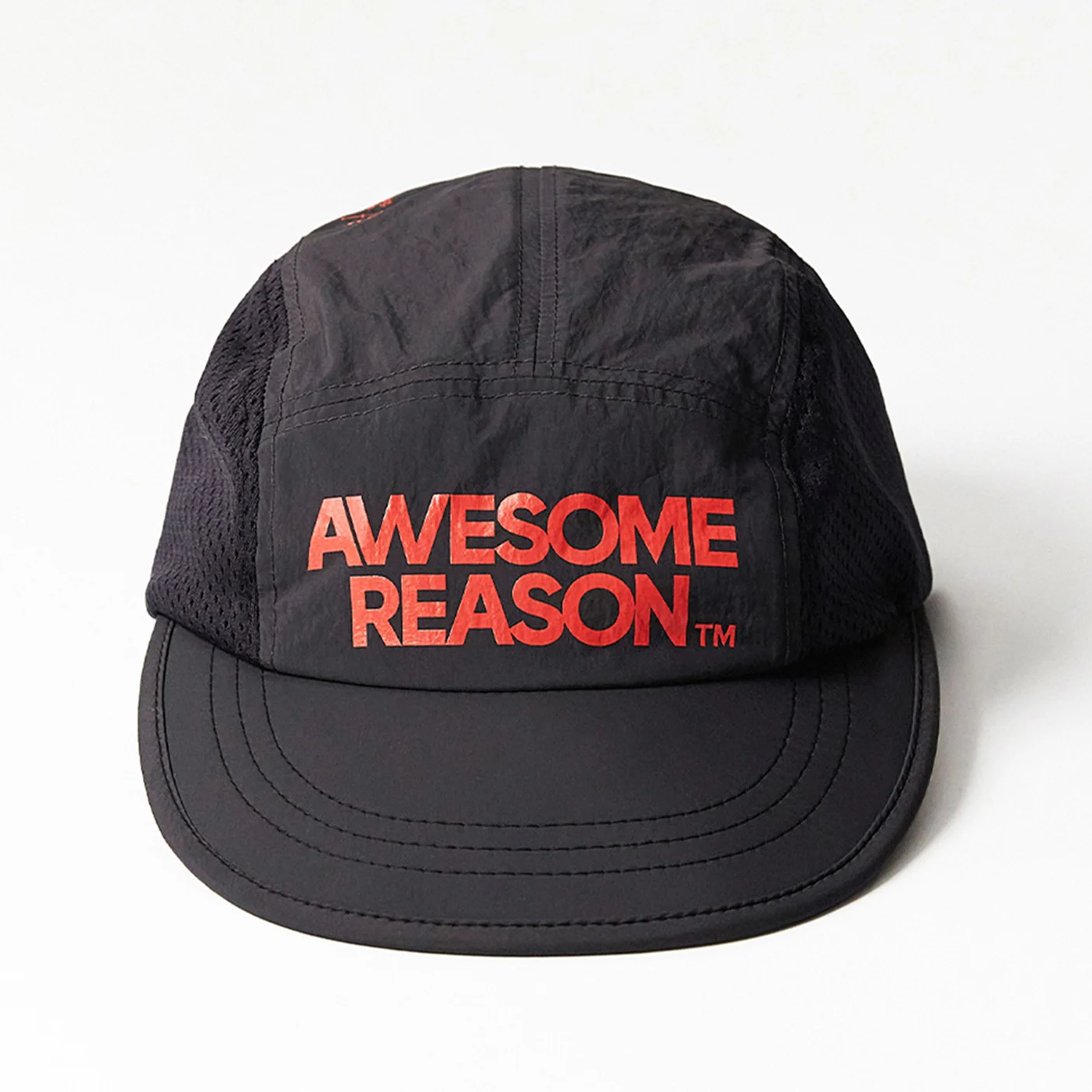 AWESOME 5 PANEL LIGHT RUNNING CAP CHARCOAL