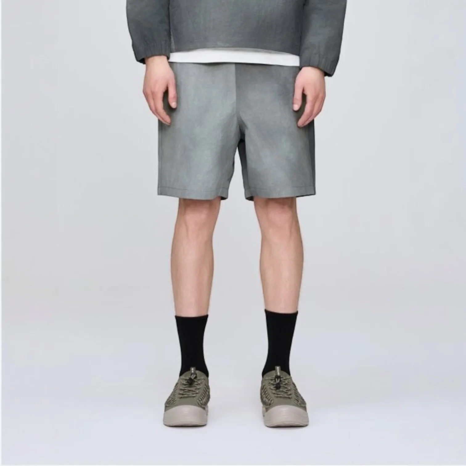 HIKE PACK (健行 套裝) UNI 波浪染色 短 褲子_Dark Grey_DUM25369C6