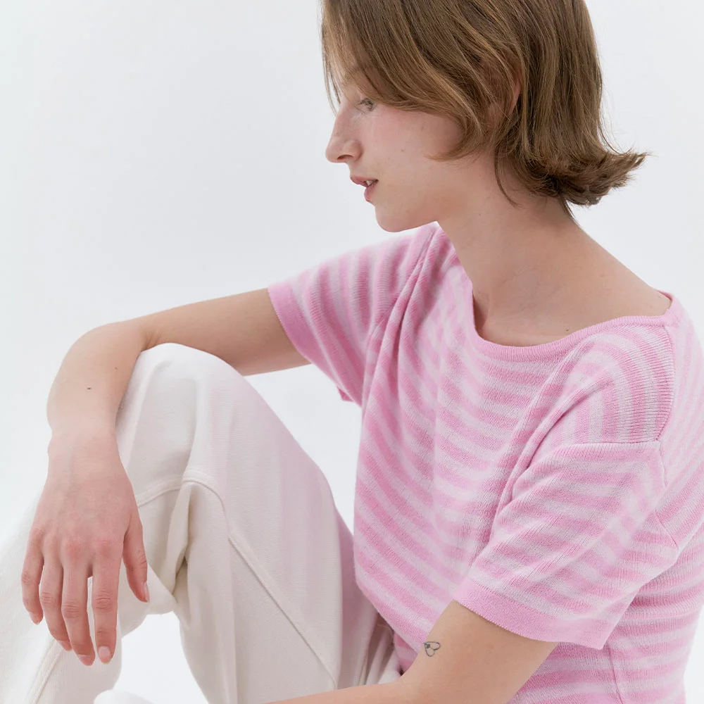 Mabel Stripe Knit (Pink)
