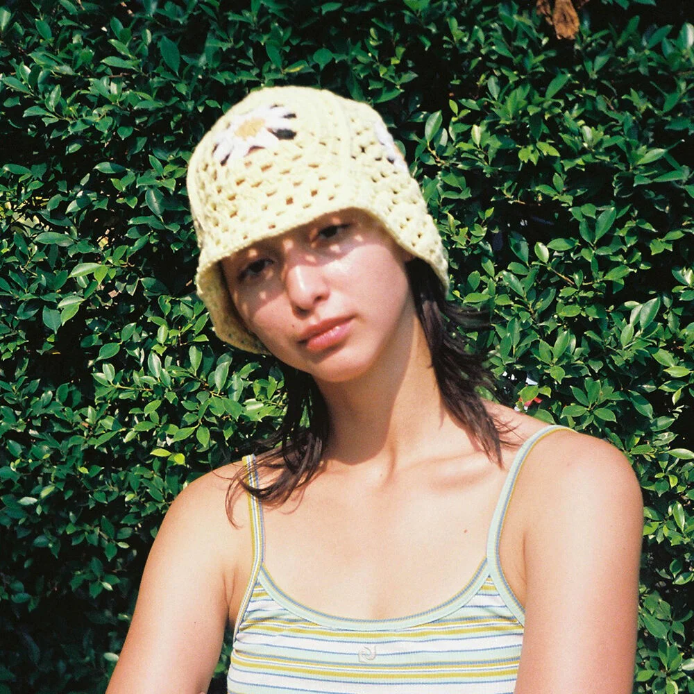 Daisy Beanie_Lime