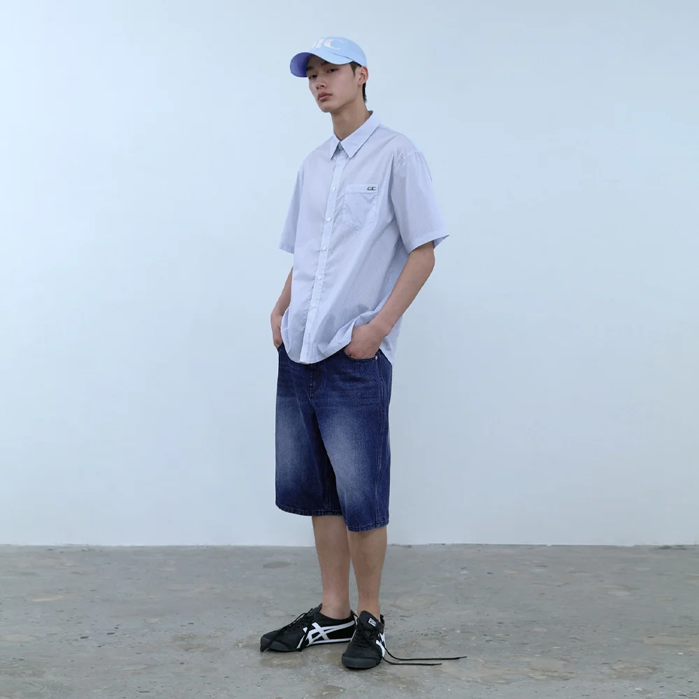 男裝 日常 半 牛仔 褲子