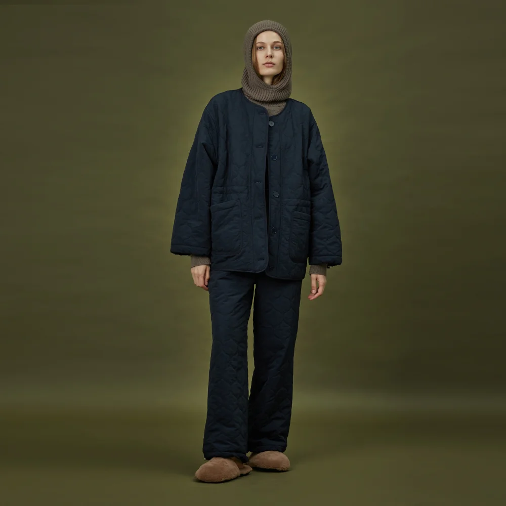 QUILTING PADDING PANT_navy (women)