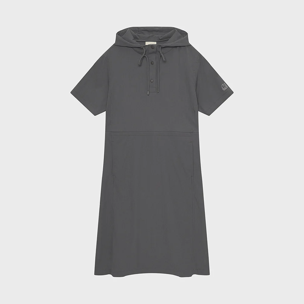皺褶 連帽衫 連衣裙 - W_Cool Grey_OWM26W02C3