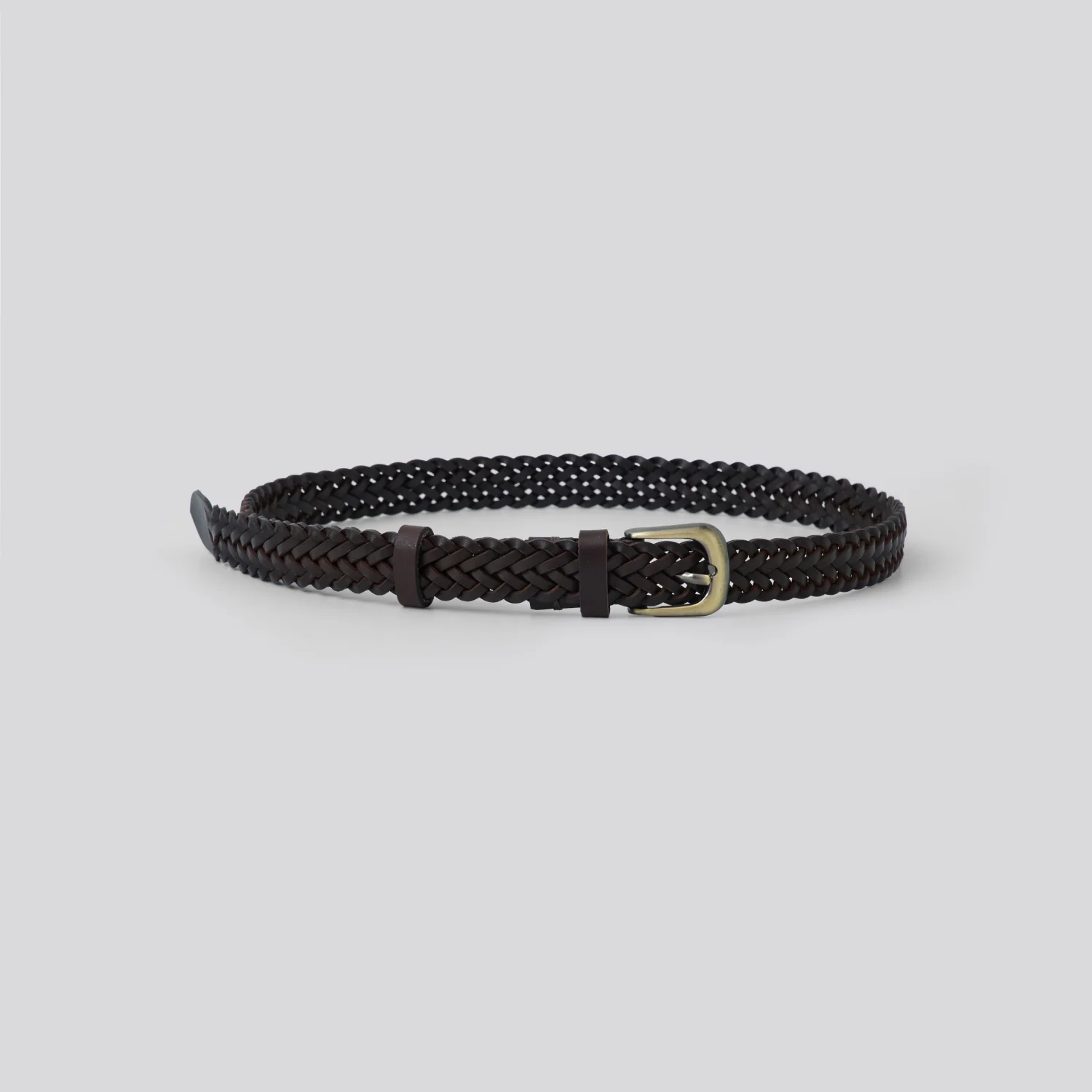 M LEATHER BELT_BROWN