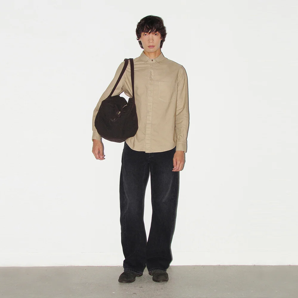 GARMENT DYED DUFFLE BAG (LARGE) BLACK