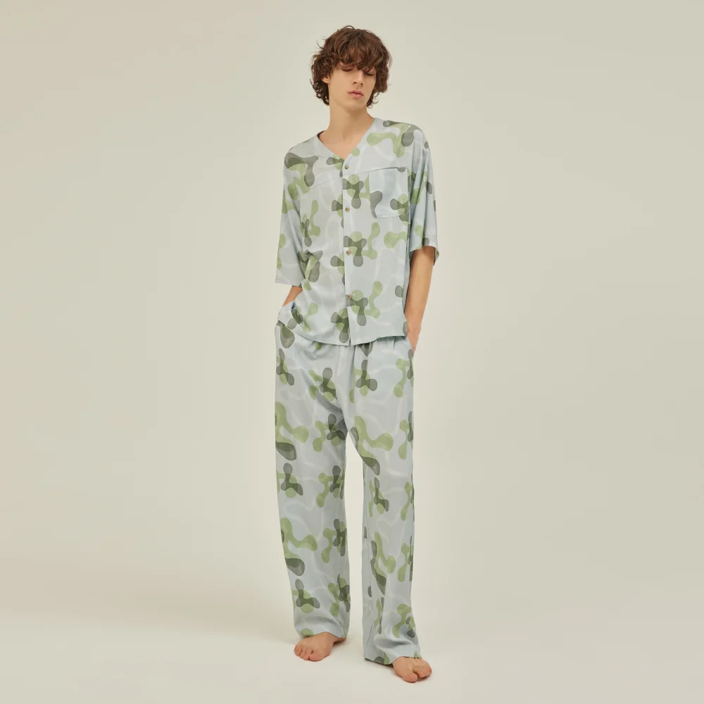 COZY PAJAMA SET_arc blue