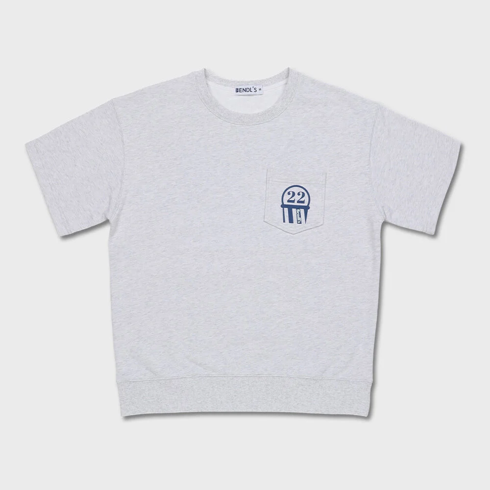BENDL'S POCKET HALF SWEATSHIRTS - M/WHITE