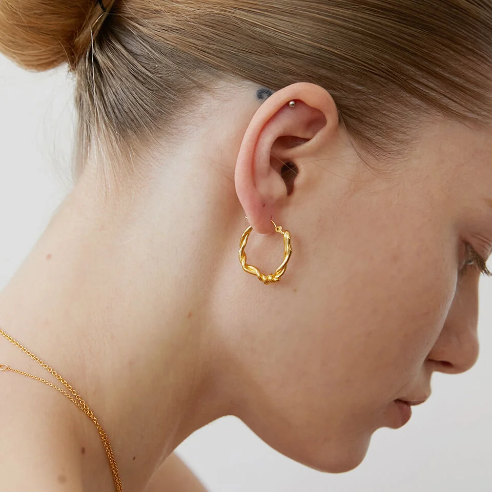 Vine big hoop earrings
