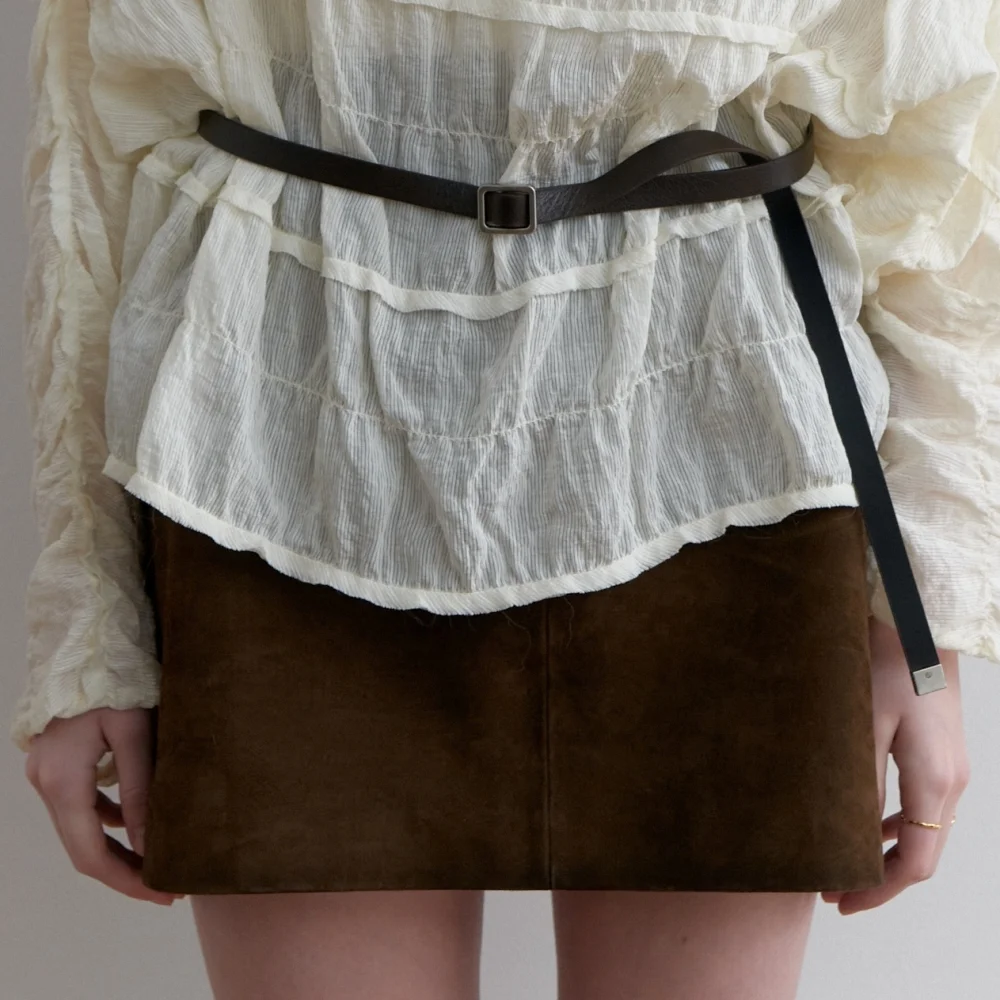 Slim Long Leather Belt_3COL (L251MBT010)