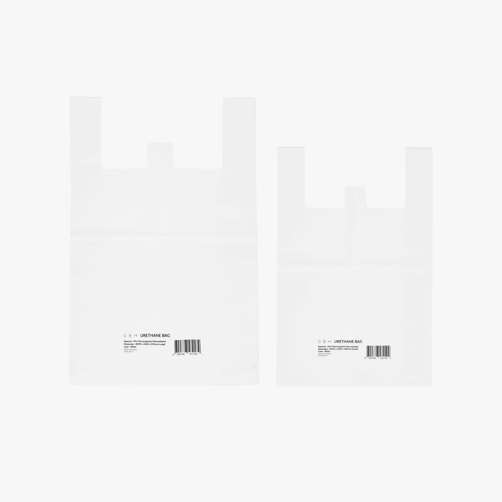 URETHANE BAG WHITE (2 SIZES) PU袋