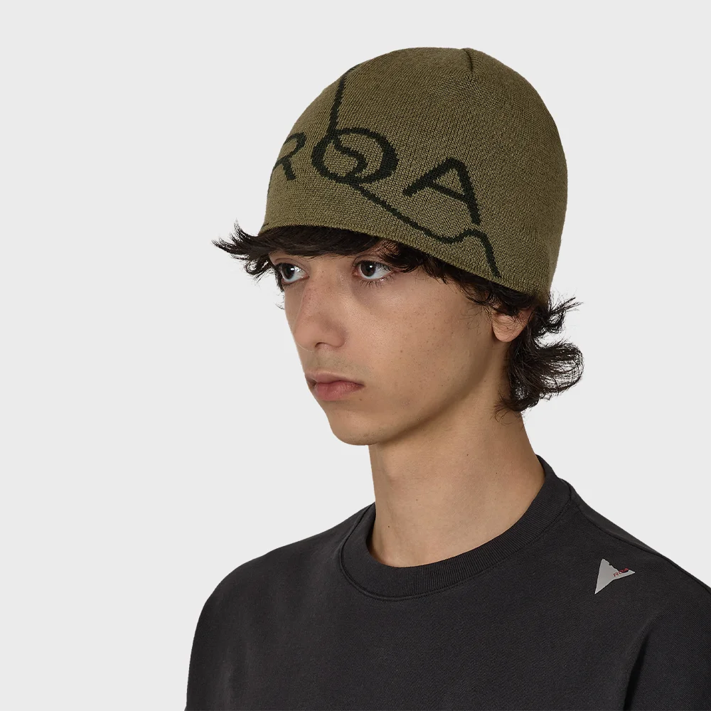 (U) LOGO WOOL BEANIE (SAGE GREEN)