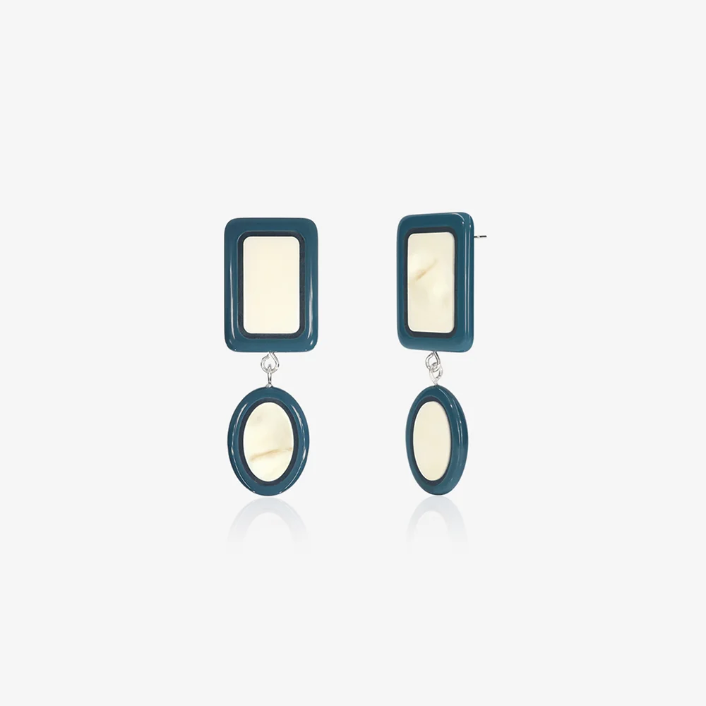 Console dangle earrings, POTTERY