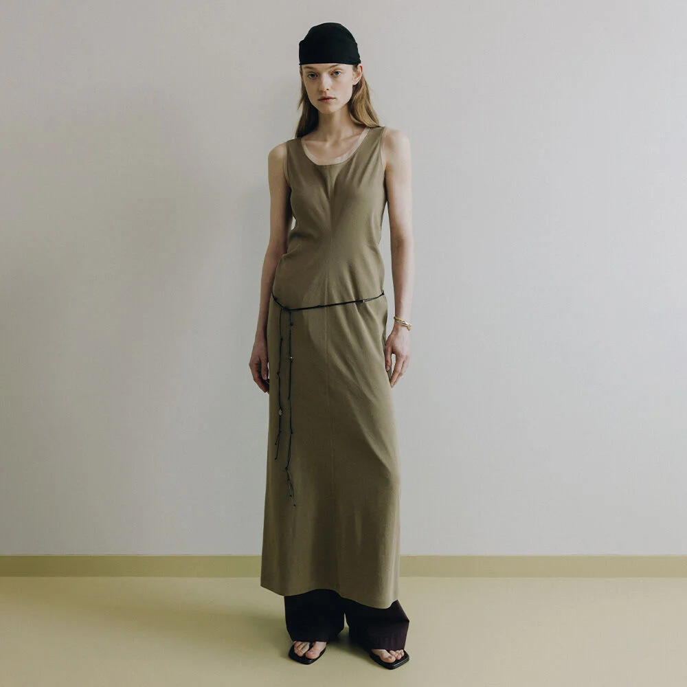 Draped Sleeveless Maxi Dress SW6MO712-96