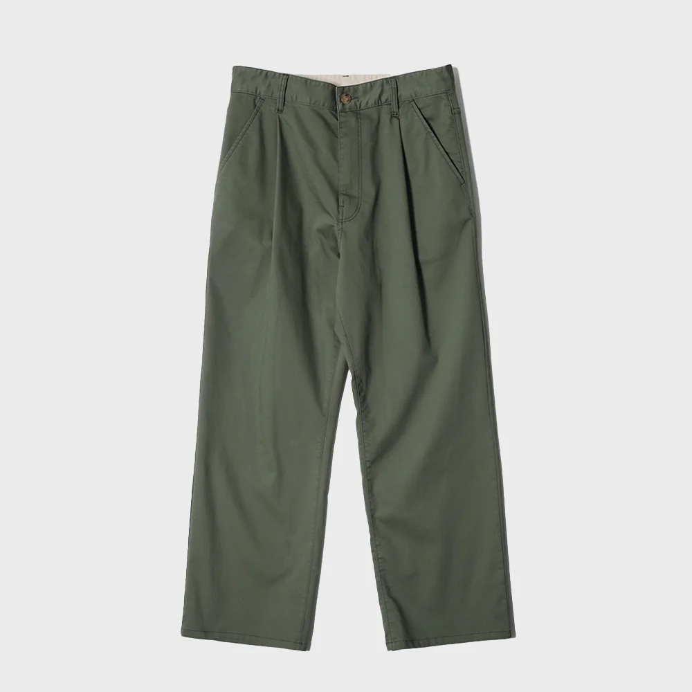 Corrigin One Tuck Chino Pants Olive Drab