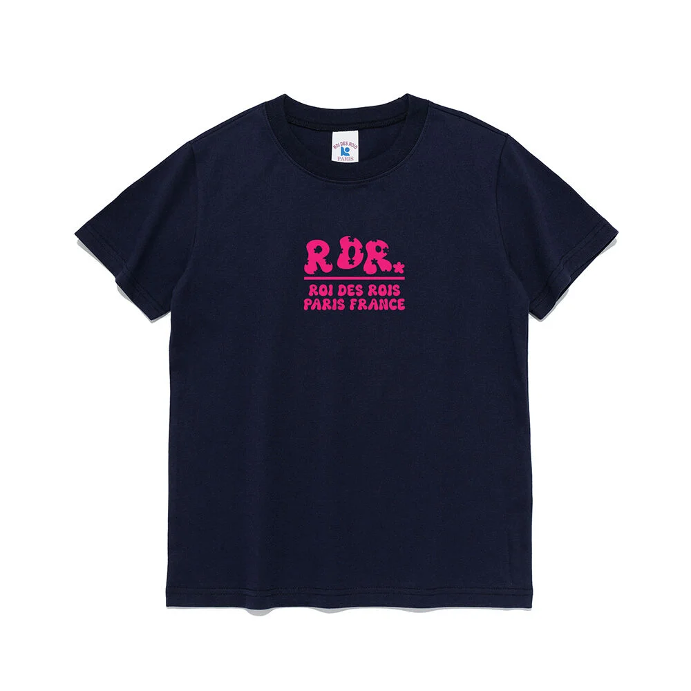 ROR 經典傳承 圖案 女裝 短袖T恤 (海軍藍)