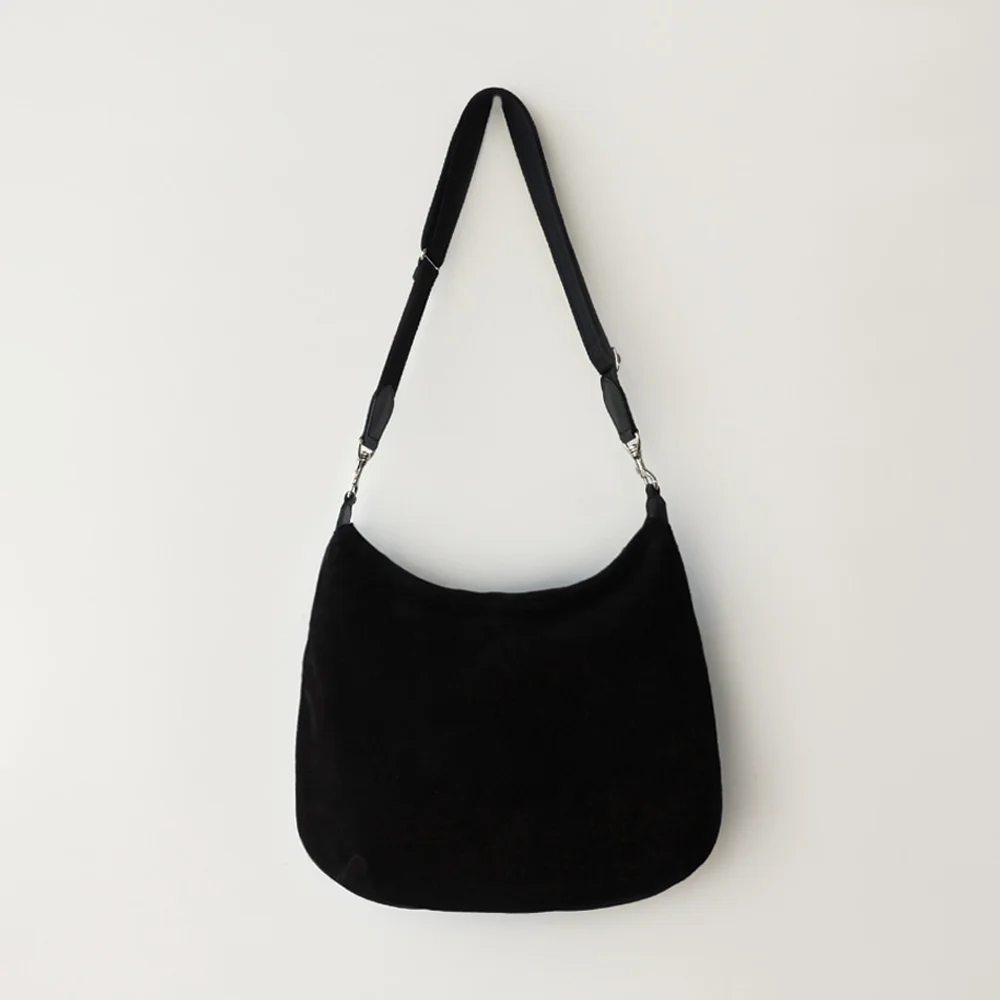 Balloon suede bag (Black)