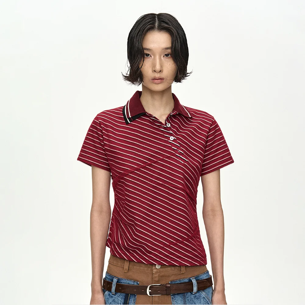 TWISTED PK POLO TOP atb1587w(RED)
