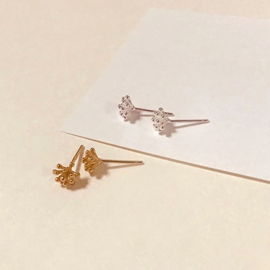 Simple Basic Flower Ball Earring