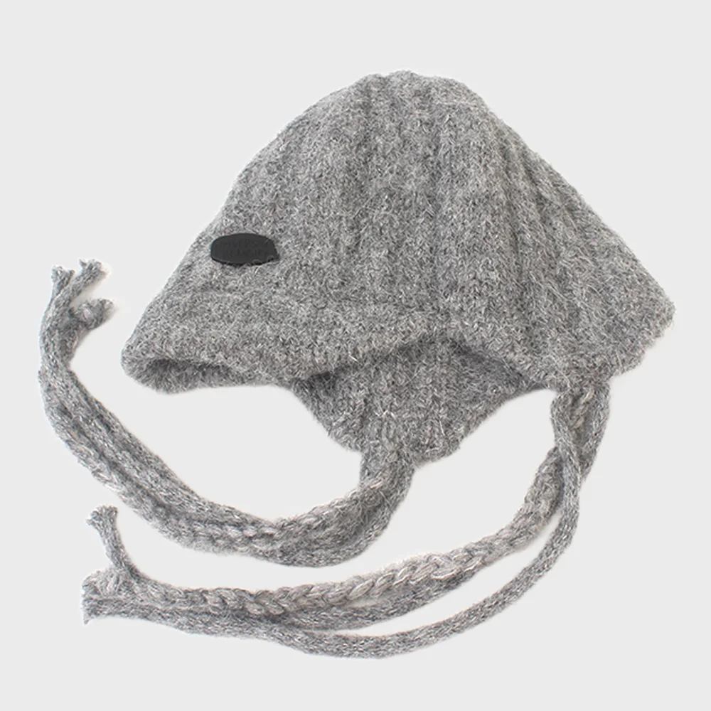 3String Gray Knit Earflap Cap 針織帽