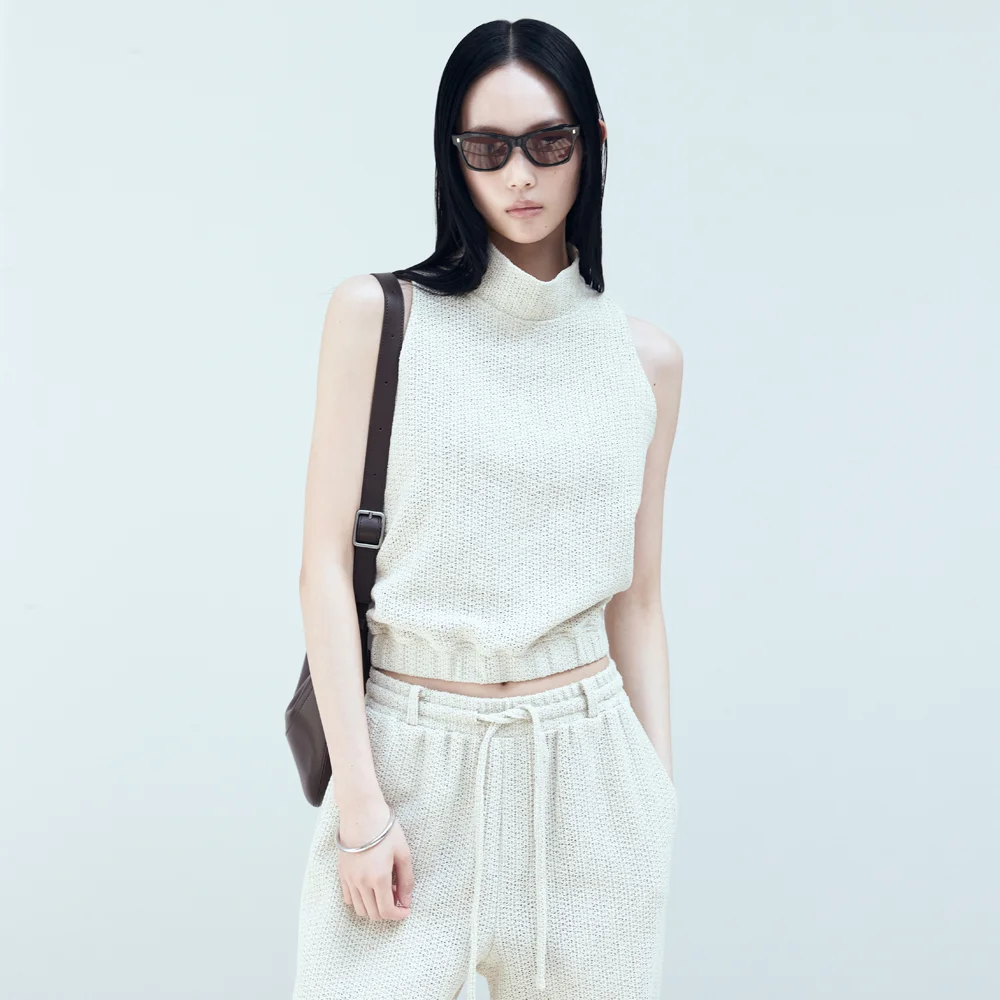 DREE COTTON HIGH NECK TOP