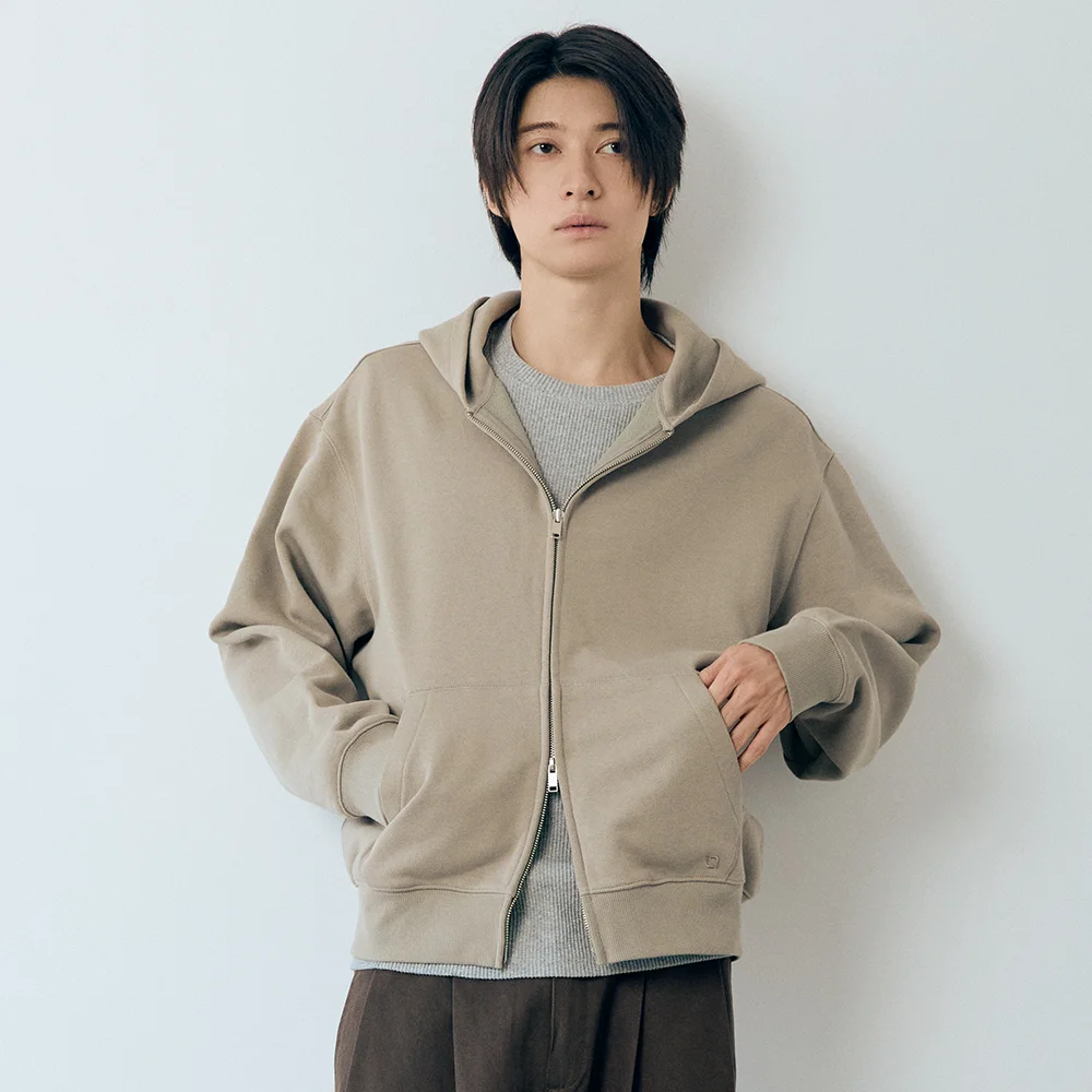 必備款 衛衣 連帽衫 拉鏈 Taupe
