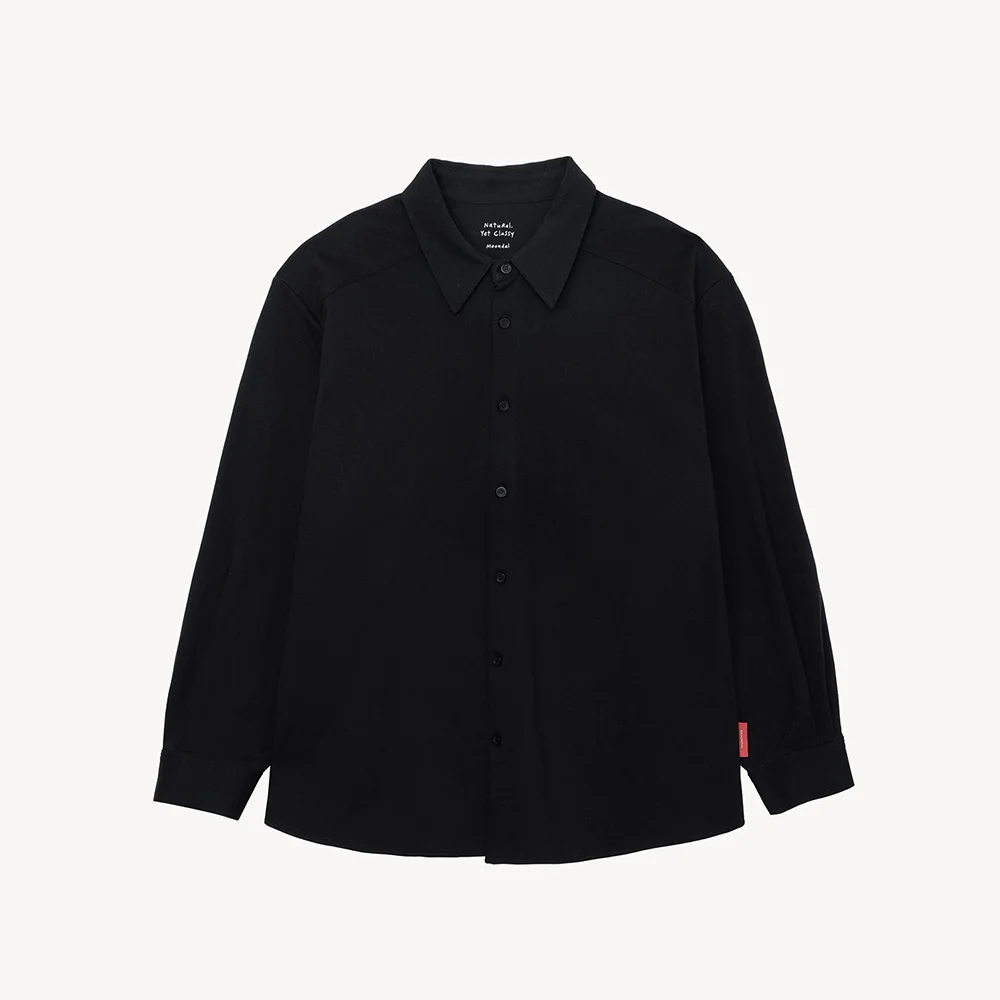 Adam Cotton Shirt in Black