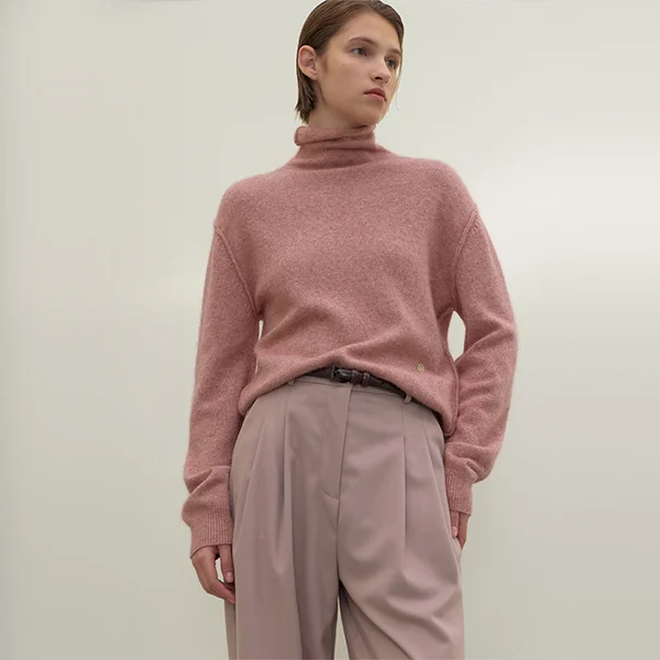 HIGH NECK LOOSE FIT KNITWEAR (T-6727)