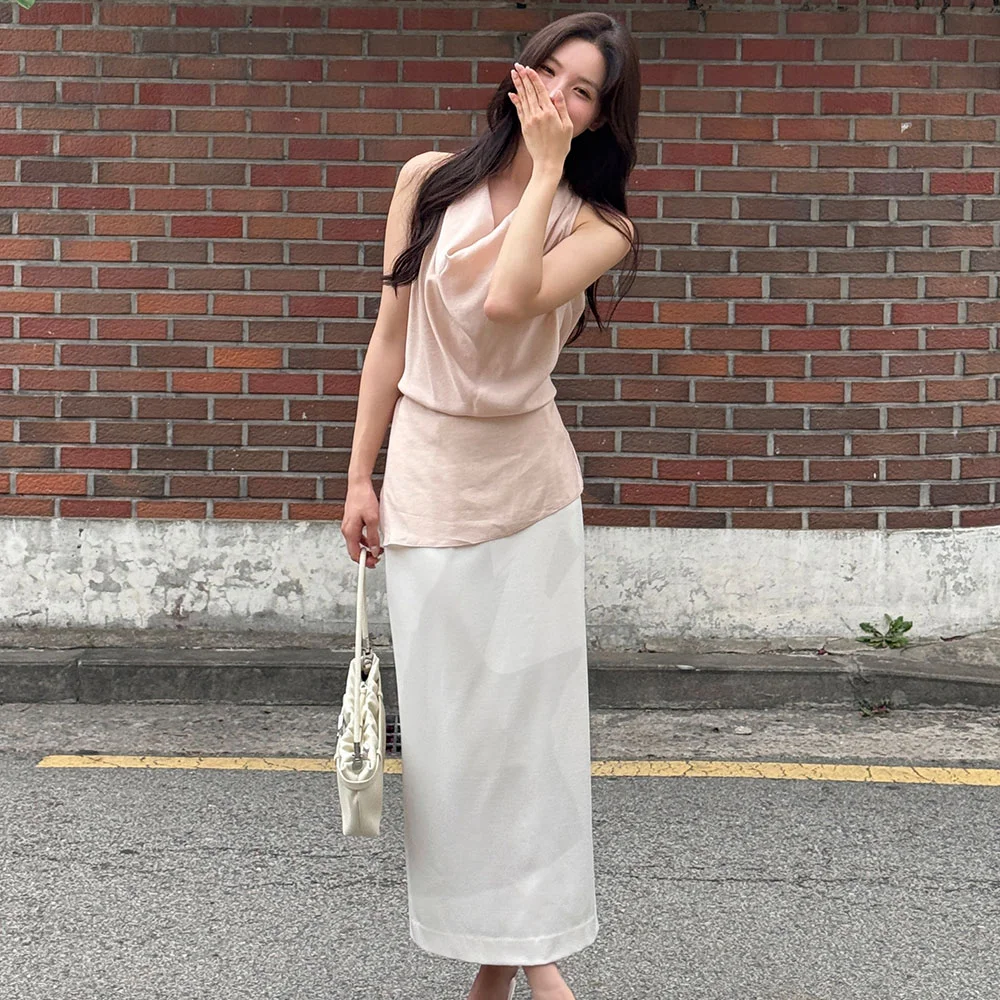 Pencil Long Ivory Skirt