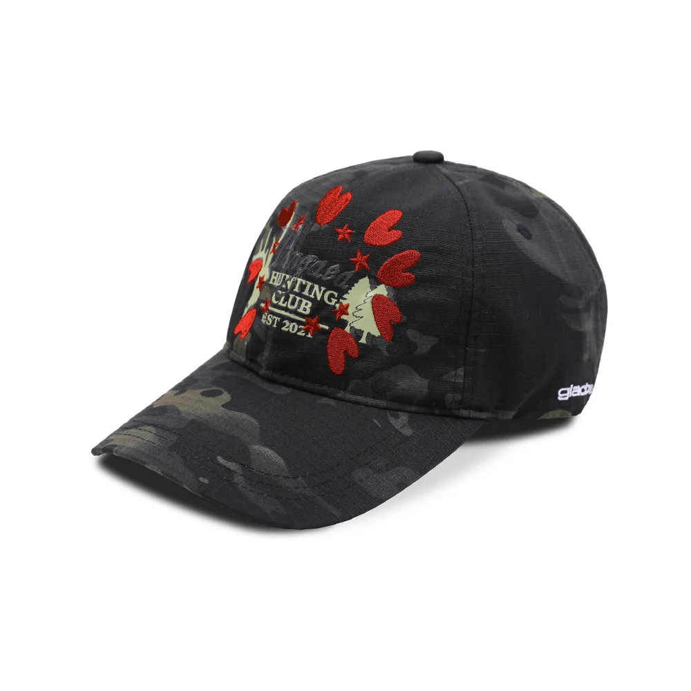 GC040 愛心重工刺繡 迷彩 棒球帽 (BLACK CAMO)