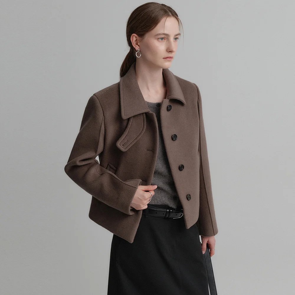 Kami 羊毛 短 外套_可可色 / KAMI WOOL SHORT JACKET_COCOA