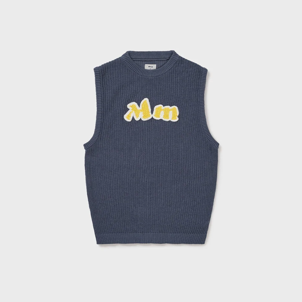 MM KNIT VEST (VINTAGE BLUE)